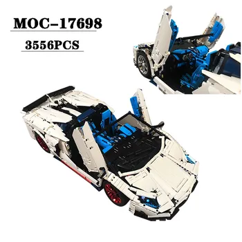 Класически блок MOC-17698, спортен автомобил, Електрически дистанционно управление, 3556 бр., части за сглобяване, играчки за възрастни и деца, подарък