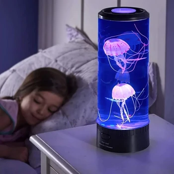 Променящ се цвят лампа във формата на Медузи, тенис на нощна светлина, захранван от USB/батерията, Детски подарък, интериор за спални, подаръци за рожден Ден, за момчета и момичета