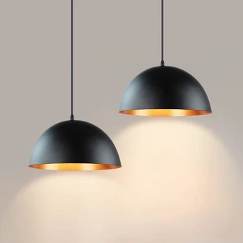 Скандинавски Ретро Промишлен E27 Черно Окачен лампа за Спални, Висящи осветителни тела за хол, кухня, домашен интериор, Лампара Блясък De Salon