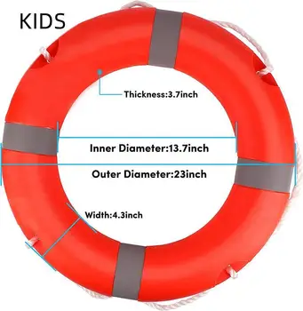 НОВО Разпространяван Оранжевото Пръстен Спасителен кръг с 1,5 кг детски морски спасителен пояс за спасяване на вода, Пластмасова Плаващ Спасителен околовръстен bui