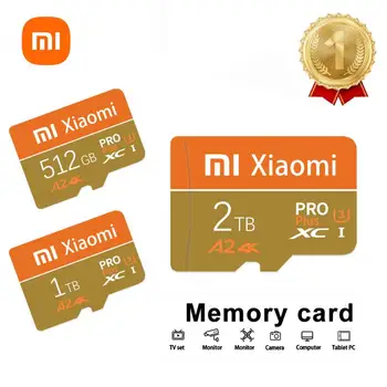Xiaomi 2 TB Карта с памет, 1 TB Високоскоростен A2 U1 Micro SD TF карта 4K 512 GB 256 GB 128 GB 64 GB карта памет Безплатна доставка