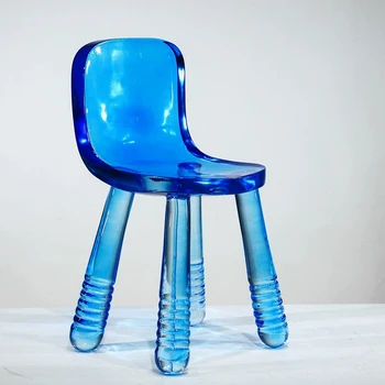 Луксозно обзавеждане Стол От Прозрачна Смола Творчески Кристална маса за Хранене, Стол, Столове за всекидневна Стол За Почивка Аксесоари За дома
