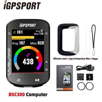 IGPSPORT BSC300 Велосипеден Компютър IPX6 Водоустойчив GPS Велосипед МТВ Пътен измерване на Скоростта Честотата на Въртене на Педалите ANT + Сензор за сърдечната честота под наем на Километража