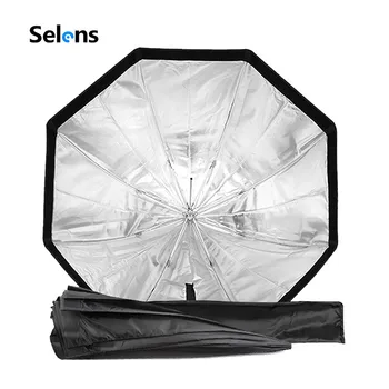 Selens 80 см/95 см/120 см Быстроразъемный Софтбокс Speedlite Octagon Umbrella, Комплекти за фото студио, Софтбокс за флаш, Реквизит за снимки
