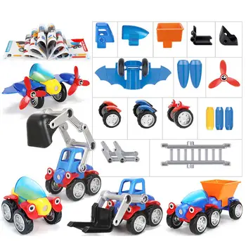 Конструктори от магнезиева камък, кола играчки, набор от 3D-дизайнери, Автомобили, строителни пъзели, ръчно монтаж, автомобил, подарък за деца