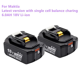 100% Оригинал за Makita 18V Акумулаторна Батерия 6000mAh електрически инструменти с led литиево-йонна батерия Заместител на LXT Bl1860b Bl1860 Bl1850