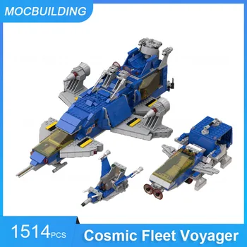 MOC градивните елементи на Космическа Fleet Voyager, Lambda I & II, Galaxy Swing-Wing Sprinter и Alien Moon Сталкер Модел Тухли Играчки Подаръци