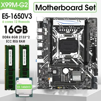 SZMZ X99M-G2 LGA 2011-3 дънна Платка XEON X99 с процесор Intel E5 1650 v3 и комбиниран комплект памет от 2*8G DDR4 2133 Mhz, без ECC