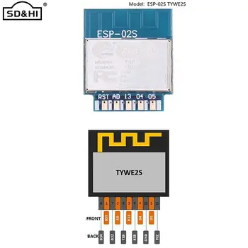 1/2 бр. Модул Wi-Fi ESP-02S TYWE2S Сериен Пакет Finger ESP8285 Безжична Прозрачна прехвърляне, Съвместима с ESP8266