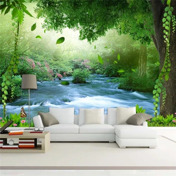 beibehang, Фотообои по поръчка, Естествени горски пейзажи, Голяма стенни боядисване, тапети за хола, спалня