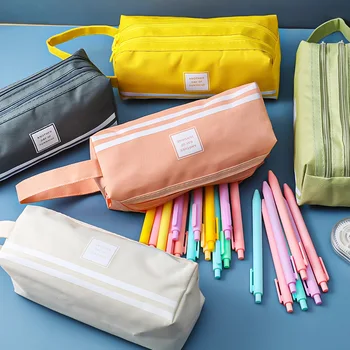 Молив случай за писалки с Голям капацитет, чанта за съхранение на канцеларски материали за ученици, пеналы за ръце, офис консумативи за офис