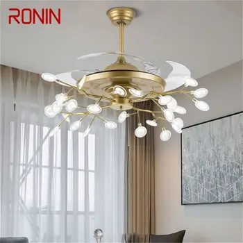 Нов вентилатор на тавана RONIN, невидима лампа с дистанционно управление, модерен ретро led лампа за дома ресторант