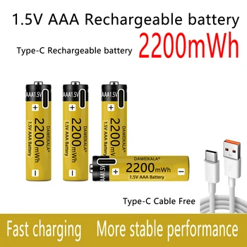 Батерия AAA от 1,5, акумулаторна батерия NiZn, стабилна производителност и дълго време на употреба, играчки за фотоапарати, батерии тип C, бързо зареждане