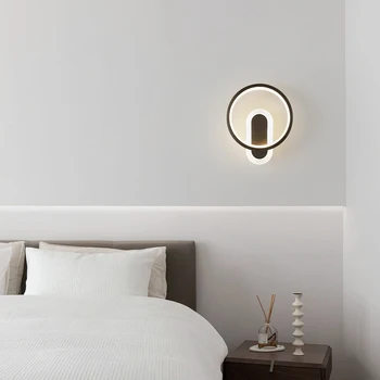 Модерен минималистичен мед led монтиран на стената лампа За коридора, прикроватной нощни шкафчета в главната спалня, Декориране на дневна, аплици, Вътрешно осветление