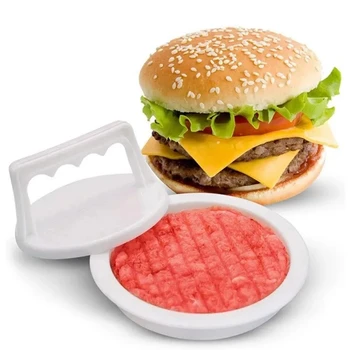 1 Комплект с Кръгла форма, Преса за Хамбургери от хранително-пластмаса, Месото за хамбургери, Телешко, Скара, Преса за приготвяне на Хамбургери, форма за Приготвяне на Пайове, Кухненски инструмент