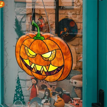 Декорация на прозорците за Хелоуин, Прилеп/Тиква/Котка, Декоративно Подвесное декорация, подарък за парти