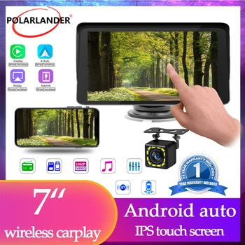 авто мултимедиен плейър със 7-инчов сензорен екран, Безжичен Carplay Android Auto Airplay Преносим монитор Bluetooth Автомобилен MP5 плейър