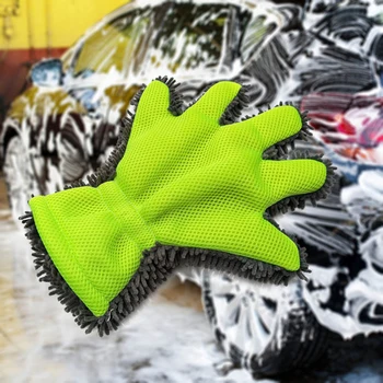 2021 Универсални Ръкавици за миене на коли, Шенилна, Пет Пръста, Ръкавици за Миене на коли, Микрофибър, Ръкавици за пръсти, Плат, Инструменти за почистване на автомобили