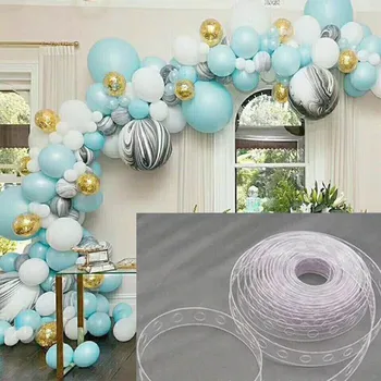 Лентата е верига за балони с дължина 5 М, Прозрачна лента с две дупки, свързваща арка, лента за партита, държач за балони за рождения Ден, аксесоари за сватбени партита