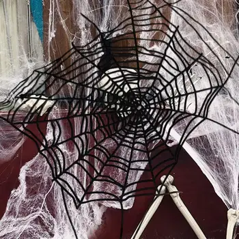 Подпори-паяк, украса за Хелоуин, Реквизит за зловещата сцена на Хелоуин, реквизит за декори 200 бр/пакет, изкуствен за отвеждане на