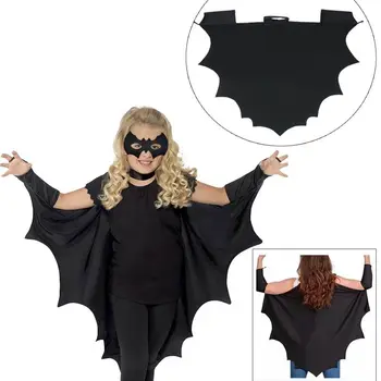 Черно наметало под формата на вампир с крила на прилеп, прикрит с крила на прилеп, за cosplay за Хелоуин, реквизит за cosplay, аксесоари за облекло