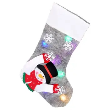 Украса за Коледните Чорапи, Коледна торбичка за подаръци, лека нощ, украшение, Стоковый дизайн, Материал от чувствах плат, Създаващ Коледно настроение