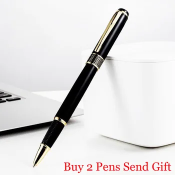 Цельнометаллическая маркова химикалка химикалка с валяк, офис химикалка за подпис бизнес мъже купя 2 подарък за изпращане