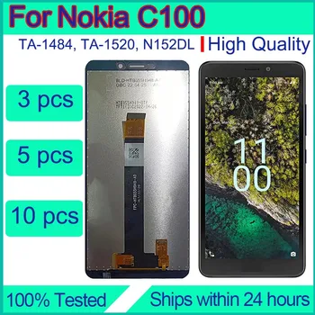 Продажба на едро За Nokia C100 Подмяна на екрана TA-1484 TA-1520 N152DL бр./лот Ремонт сензорен дисплей Pantalla LCD Reparatur В събирането на