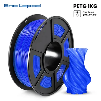 Enotepad New Arrive PETG 3D Printer Filament 1.75 mm PETG 1KG Шпулата 100% no with bubble Vacuum packaging пластмаса за 3d принтер