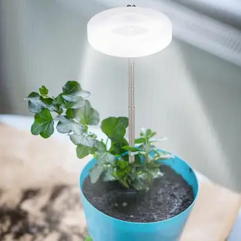 Led лампа за растенията, Подобрява растежа на растенията на закрито с помощта на телескопични пълна гама от осветителни тела, регулируема височина, която е оптимална за растения