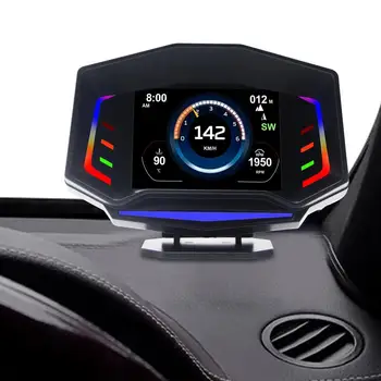HUD дисплея за автомобили OBD2 предното стъкло HUD Главоболие Цифров дисплей GPS за измерване на скоростта OBD2 Авто HUD Централен дисплей с превишена скорост