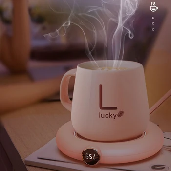 Мини Преносим USB-Топло за чаши, Поставка за подгряване на чаши кафе на с 3-степенна скоростна кутия, Интелигентна Термостатическая печка, Печка за приготвяне на чай с мляко, Нагревател за вода