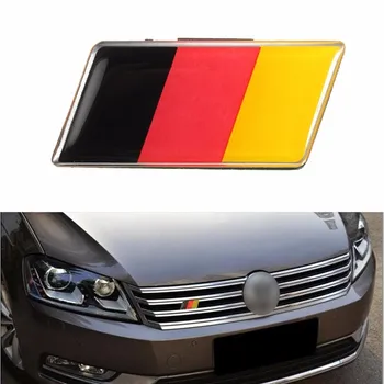 Универсален Флаг Германия, предна решетка, стикер върху бронята на колата, Емблема, икона за VW/Audi/Honda/Benz