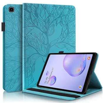 Калъф с 3D релефно под формата на дърво и отделения за карти Samsung Galaxy Tab A 8.0 2019 SM-T290 SM-T295, Калъф за таблет, Мека делото от TPU