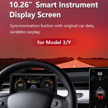 10,26-инчов автомобили LCD табло с операционна система Linux е Подходящ за Tesla Model 3 Model Y е Подходящ за Intel Atom и AMD Ryzen Поддръжка на безжичен CarPlay