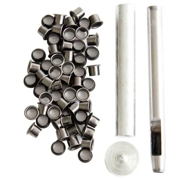 Набор от Инструменти за перфоратор с проушинами 50 с проушинами 6 мм с покритие от оръжеен метал за DIY Kydex Обвивка Kydex Проушина