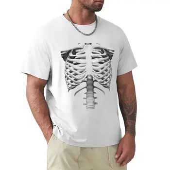 Анатомия, бели кости, тениска с виртуален скелет, бързосъхнеща тениска, блуза, прости бели тениски за мъже