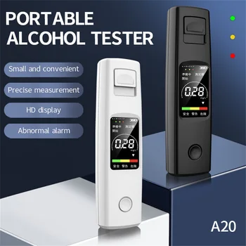 Портативен Тестер за алкохол A20, високо-чувствителен дрегер, HD дисплей, безконтактен Тип-C, за зареждане на батерията 200 ма