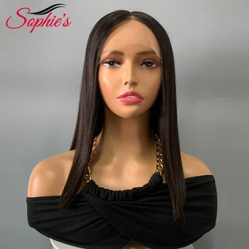 Sophies 5*5 HD Дантелено Закриване на Права Перука с Костите Реми Hair 12A Клас на Естествения си Цвят на Човешки Косъм Перуки с Висока Плътност Бразилски Перуки, направени От Коса