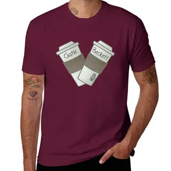Нова тениска с кофейным сърце, тениски, потници, бързосъхнеща тениска, мъжки ризи с графичен дизайн