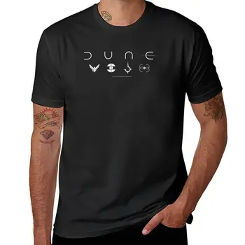 Нови лога Dune: тениска в стил Dune, тениски оверсайз, къса тениска за момчета, бели тениски с къс ръкав, мъжки ризи