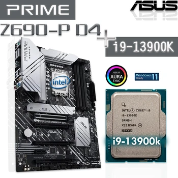 Дънна платка ASUS PRIME Z690 P D4 Комбинирана с настолен процесор Intel Core i913900K с тактова честота до 5,7 Ghz, комплект дънната платка LGA 1700 PCIe5.0