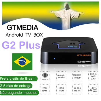 GTMEDIA G2 Plus STB Android 11 TV Box 4K HD GTPlayer CP1.4/2.2 2G 16G Вграден Wifi 2,4 G, H. 265/VP9 media player Android TV Box