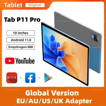Световна премиера Tab P11 Pro Snapdragon 888 Tablete Android 11.0 Таблет 10 Инча Google Play Глобалната версия Dual Sim GPS 5G Таблет