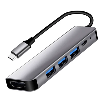 Type C-HDMI-Съвместим адаптер hub 4K USB-C 3.0 за MacBook Samsung S8 Декс Huawei P30 Докинг станция Xiaomi 10 Проектор ТЕЛЕВИЗИЯ