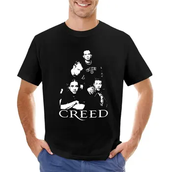 Тениска с плакат на рок музиката Creed, черни тениски, тениски по поръчка, спортна риза, къса тениска, мъжки реколта тениски