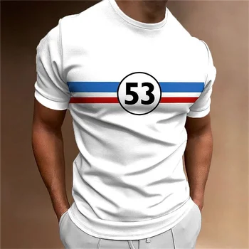 2023New Годишна Ежедневна Мъжка тениска в изчистен Стил, тениски с 3D принтом, Градинска Негабаритная Свободна Готина Мъжка Тениска, Мъжки дрехи