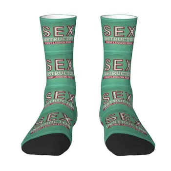 Мъжки чорапи за екипажа със секс-инструктор, модни чорапи с 3D принтом, Унисекс