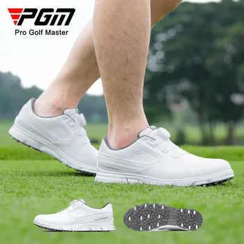 PGM Man устойчива на плъзгане, спортни обувки Гофл, външни непромокаеми обувки за голф, мъжки маратонки с въртяща се ключалка, мека подметка обувки