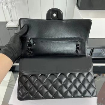 Луксозна класическа чанта с диаманти, чанта на верига, кожена чанта, флип-надолу чанта, портфейл, чанта за рамо, висококачествена кожена чанта.